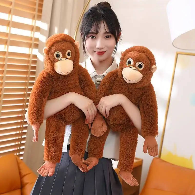 66cm Cartoon Gorilla Plush Toy Chimpanzees Monkey Soft Stuffed Doll Backpack Car Bag Room Decor Fans Gift