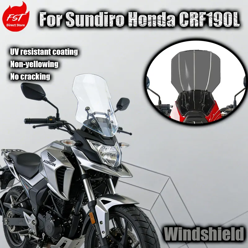 

For Sundiro Honda CRF190L modification heightened windshield with chest protection and goggles