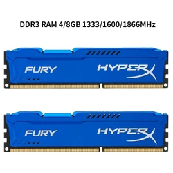 1/2/4Pcs Memoria DDR3 RAM 4GB 8GB 1866MHz 1333 1600MHz Desktop RAM 240Pins 1.5V PC3-12800 14900 10600 DIMM HyperX Memory Module