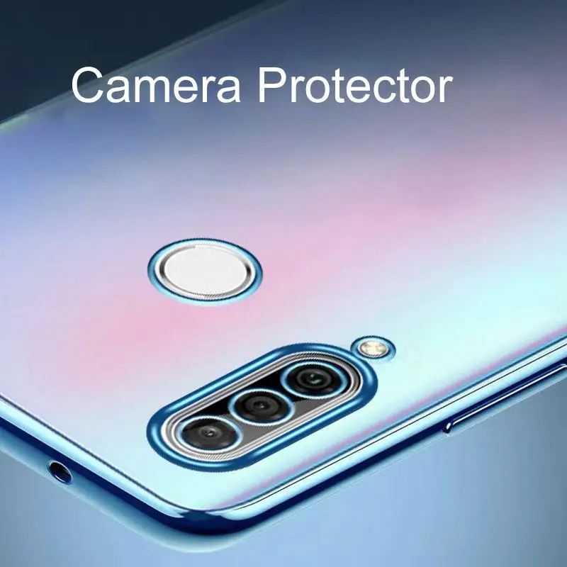 Funda transparente de parachoques chapado de lujo para Huawei P30 Lite P20 P40 P50 Pro Mate 20 P 30 funda trasera transparente de silicona P30lite