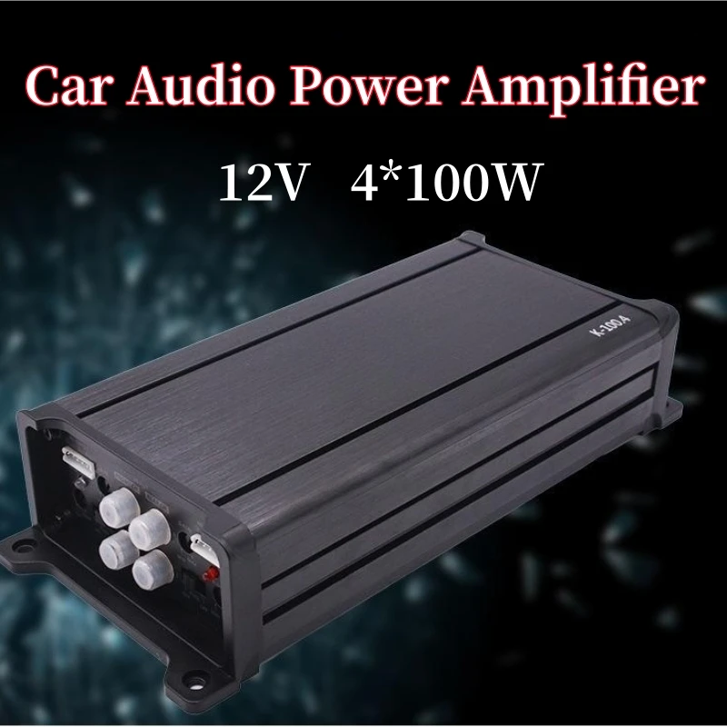 

Car Audio Modification 12V 4 * 100W High-power Car Audio Amplifier with Multiple Circuit Protection 10Hz~20KHz