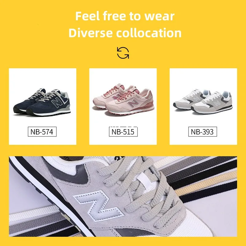 1Pair NB Thickened Classic Shoelaces for Sneakers Flat Shoelace Casual Sports Laces Basketball Shoes Strings 100/120/140/160CM image 5