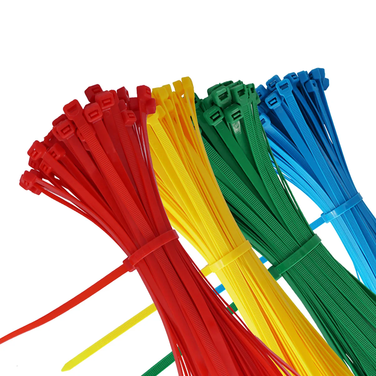 100pcs x 5x300mm- Width 4.8mm Self-Locking Nylon Cable Zip Tie Cord Wire Zip Ties Straps Black Red Yellow Blue Green Orange Pink