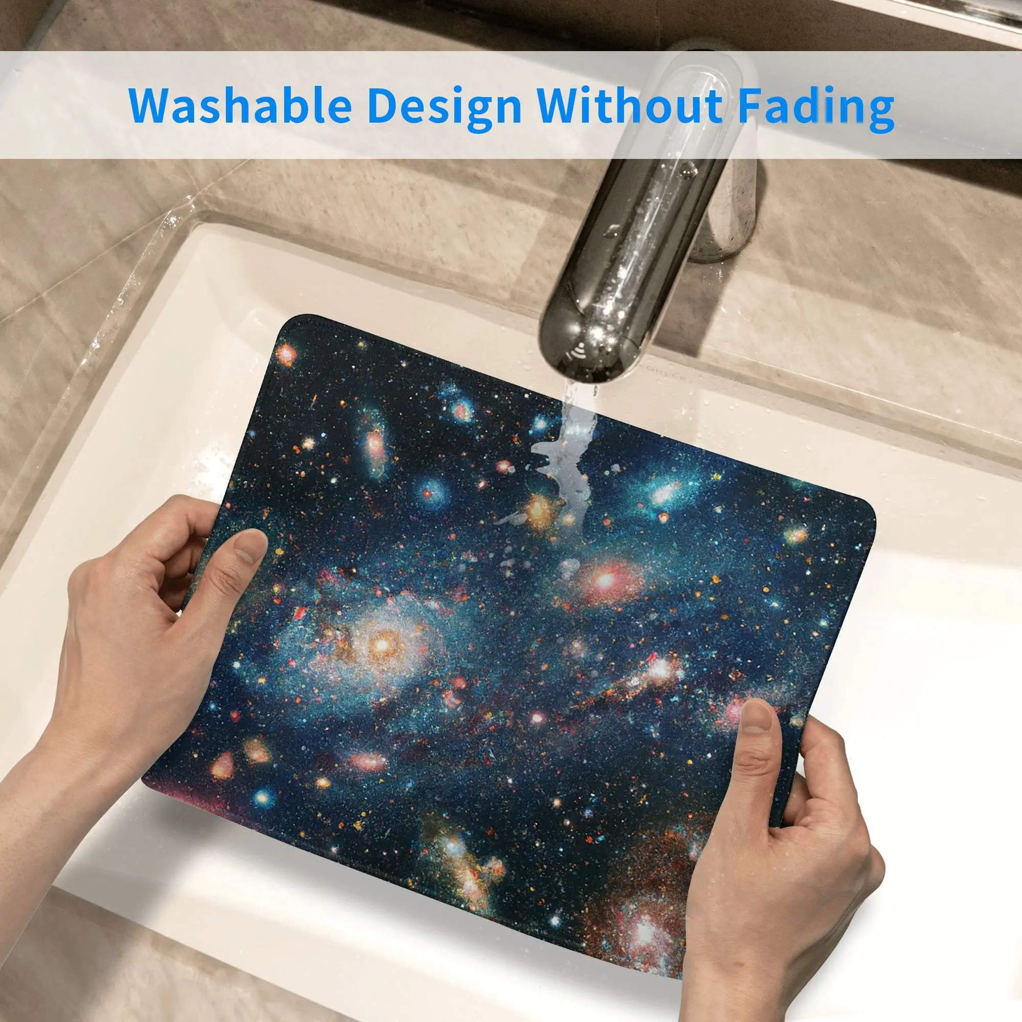 تلسكوب الفضاء من جيمس ويب - وسادة ماوس سديم جالاكسي ولوحة مفاتيح الكمبيوتر وحصيرة الماوس للكمبيوتر الشخصي والكمبيوتر المحمول وحصيرة طاولة المكتب