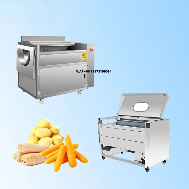 

High Productivity Commercial Vegetable Peeling & Washing Machine for Potatoes Ginger Carrots-220V/380V