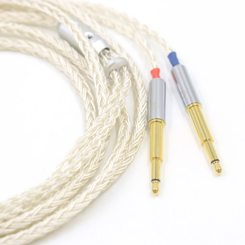 16 Core 99% เงิน2.5/3.5/4.4/6.5มม.ปลั๊กสายหูฟังโทรศัพท์สำหรับ Meze 99คลาสสิก NEO NOIR ชุดหูฟังหูฟัง