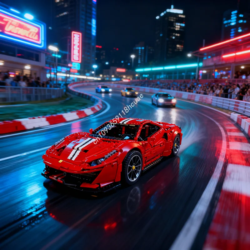 

3452pcs MOC Pimp My Pista Ferrariesd Technical Model Building Blocks DIY Creative Education Christmas Gift Brick Toy Birthday