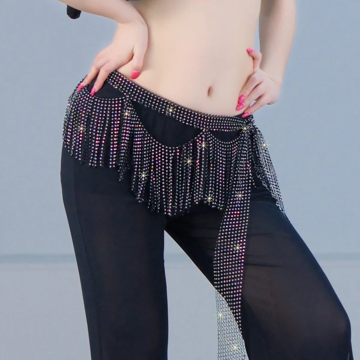 Lady's Waist chain、Belly Dance Hip Scarf、body chain、Belts' chains、Decorative belt、Dance belt、Fringe Waist Chain view 5