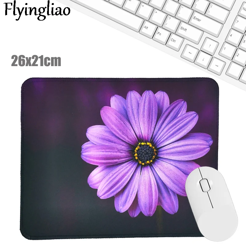 

Purple Flowers Nordic Style Mousepad for Gaming Laptop Computer Desk Mat Mouse Pad Wrist Rests Table Mat Office Desk Accessories