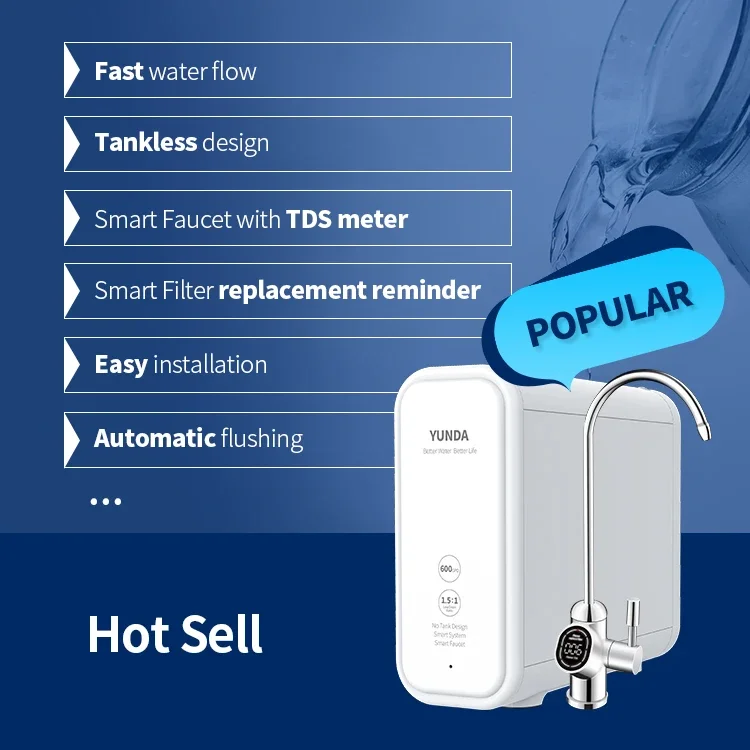 Manufacturer Home Use Counter Top Gpd Tankless Reverse Osmosis Water Filter System