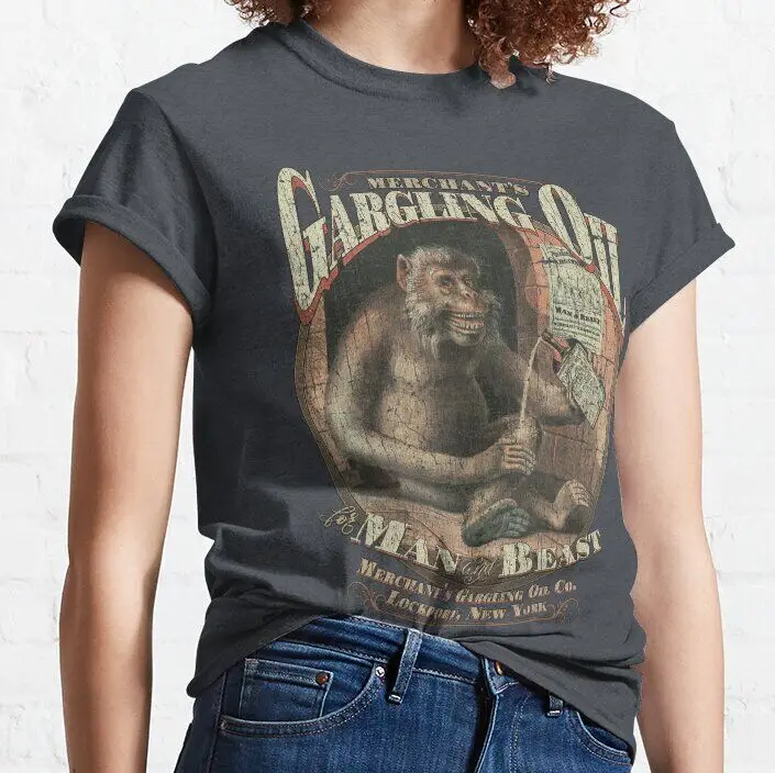 Camiseta clásica Unisex de algodón, ropa de moda para parejas, de The Merchant'S Gargle Oil, verano, 1833