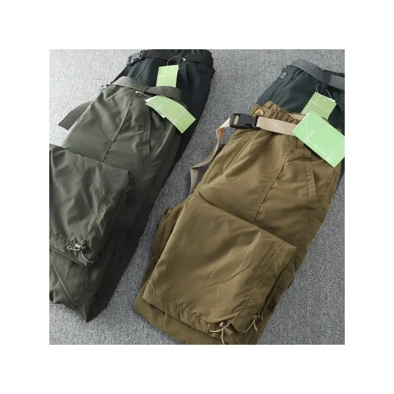 Men's Cotton Pants Are Piled and Thickened, Warm, Windproof and Waterproof, Outdoor Sports Multi-bag Overalls, Large Size.