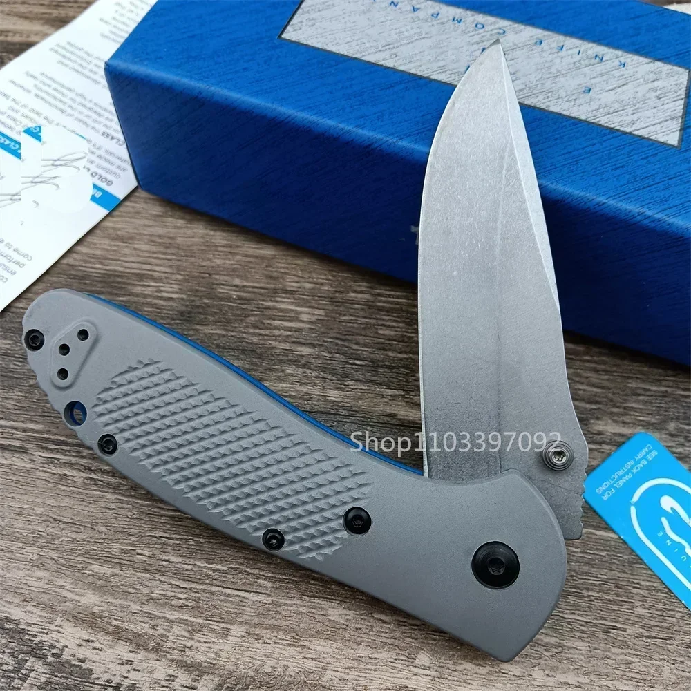 BM 551 Griptilian Folding Knife CPM-20CV Stonewash Blade G10 Handle Hunting Camping Everyday Carry Combat Pocket EDC Tools