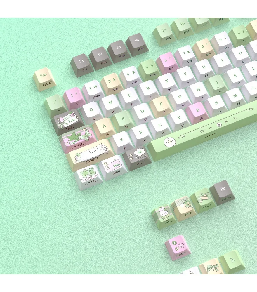 Personalized keycaps spot spring mechanical keyboard keycaps 125 magnetic axis small full set of original PBT side engraved