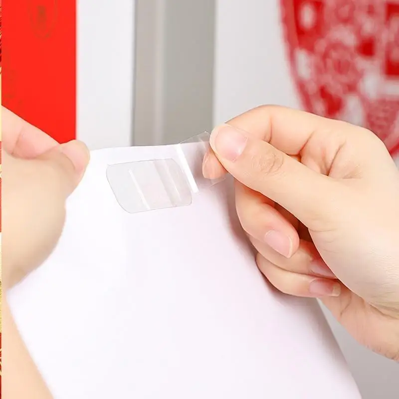 D5BB 60pcs Traceless Gel Mounting Pads Removable Sticky Gel Stickers Adhesive Double Sided Tape for Paintings Couplet Carpet