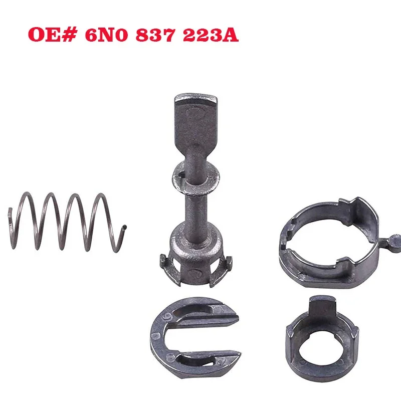 Car Iron Door Lock Cylinder Repair Kit For VW POLO 6N1 6N2 1997-2002 Front Left or Right OE# 6N0 837 223A 5 Pcs/1set