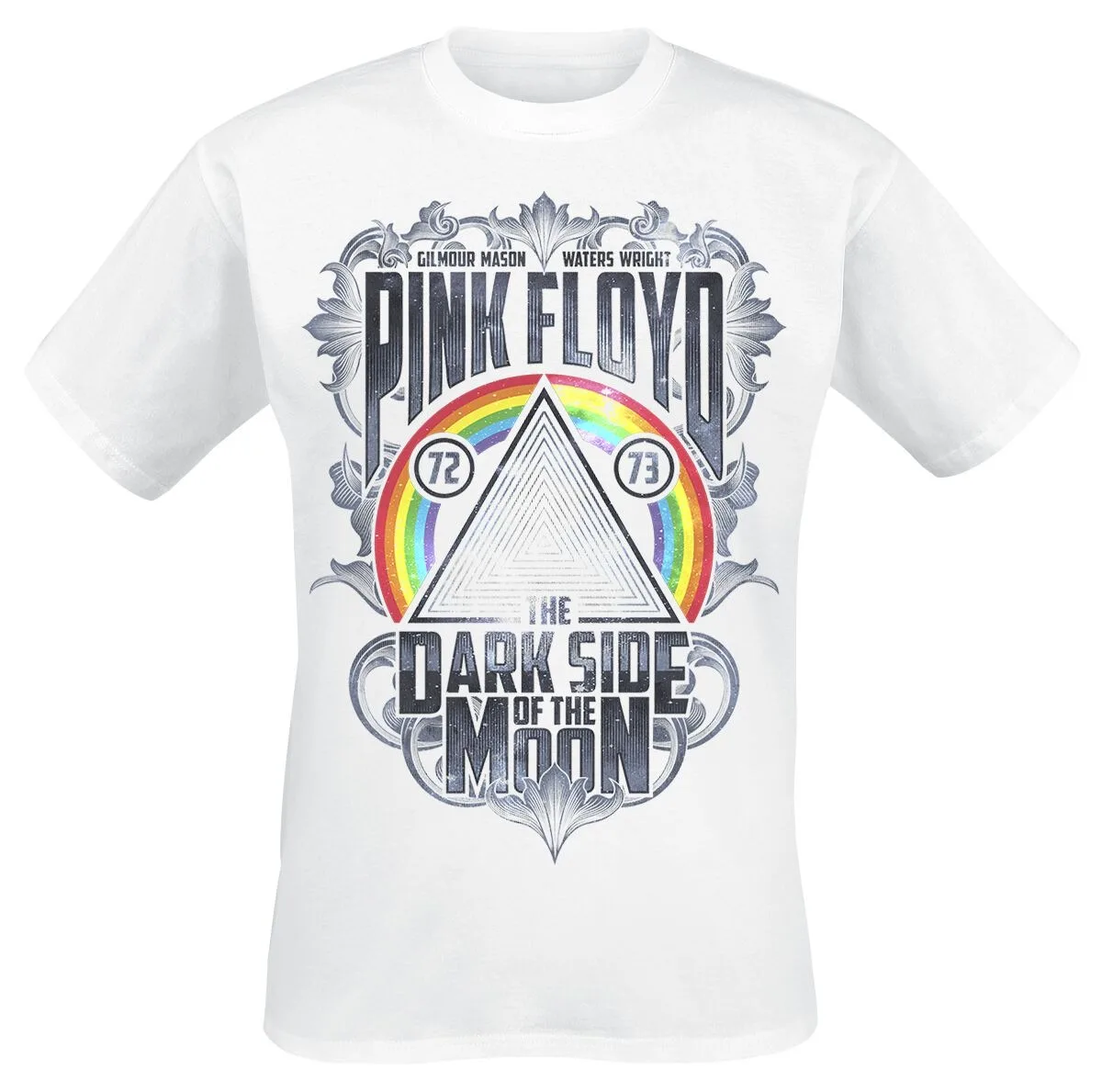 تي شيرت Pink Floyd The Dark Side of The Moon 72-73، تي شيرت Psychedelic Rock للجنسين، مثالي لمحبي إظهار الحب للصخرة الكلاسيكية #1