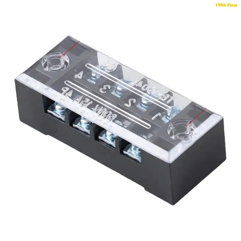 U1JB 600Vケーブルバリアブロック3/4/5/6/8位置固定配線ボードワイヤーコネクタ端子ストリップネジ端子ブロック