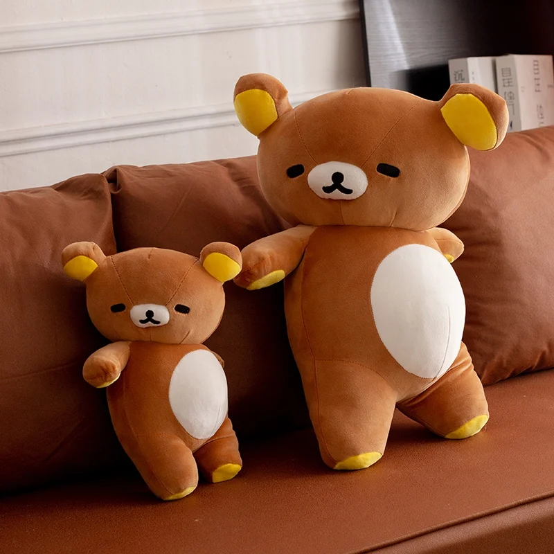 Leuke Rilakkuma Pluche Kussen Cartoon Dier Gevulde Pop Kuma Knuffels Kussen Kawaii Room Decor Speelgoed Auto Rugleuning Cadeau voor Kinderen