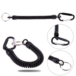 1PC Tactical Lanyard Spring Rope Outdoor Hiking Camping Anti-lost Phone Keychain Molle  Backpack Attactment Spring Strap