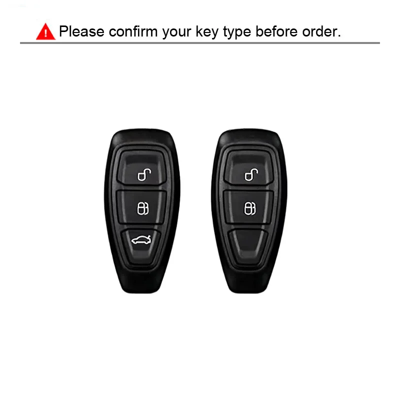 Car Key Pack for Ford ST Line Fiesta Focus Mondeo Ecosport Kuga Puma Edge Escape Metallic Car Key Fob Case Accessories