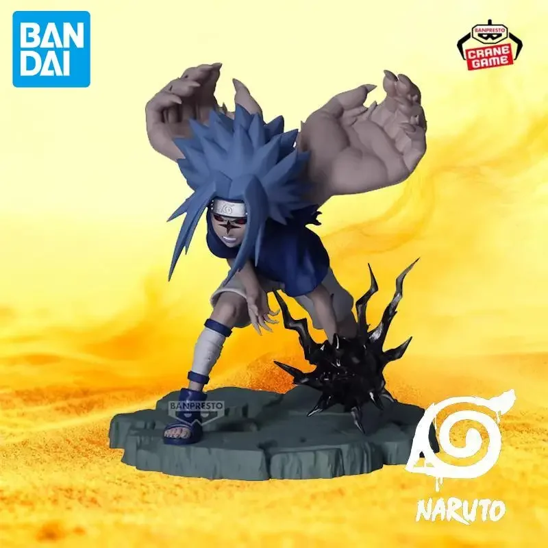 Bandai Original Naruto Uchiha Sasuke Figure Brand New Anime Action Models Cartoon Doll Ornamenti per il desktop Giocattoli Regali del festival