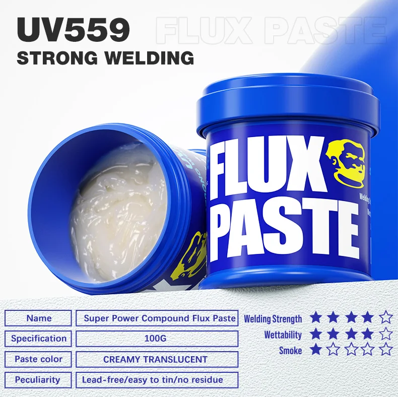 MONTEUR UV223 UV559 559 223 100G Loodvrij Soldeerpasta Flux Geen Schone Lassen Flux voor SMD PCB BGA Rework Solderen Reparatie Tool