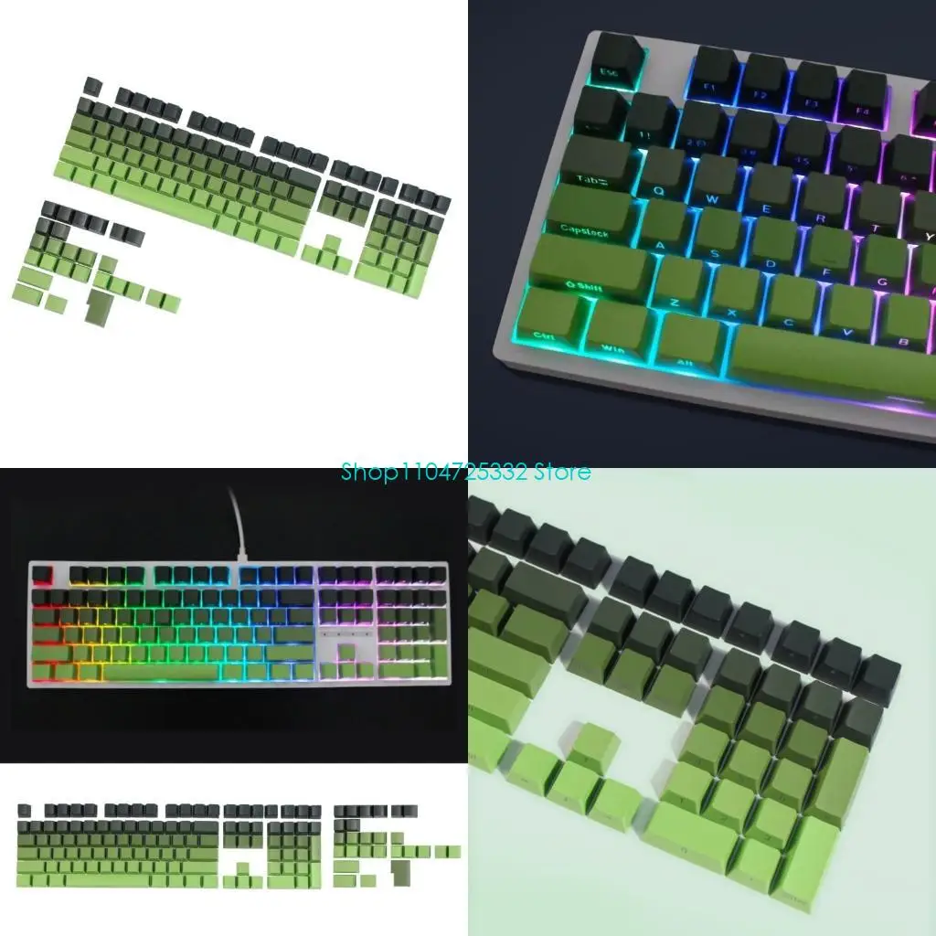 

P5EA PBT GRADIents Gradients Keycaps Backlit Side Print Print OEM -профиль Клавицы 133 КЛЮЧ СИРЫЙ через набор таможенных клавиш