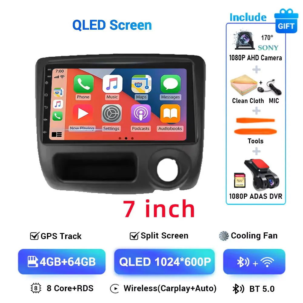 7 Inch Android 15 Autoradio Voor Toyota Vitz XP10 Yaris Platz Echo 1999-2005 Stereo Auto Carplay Autoradio GPS Navigatie DSP