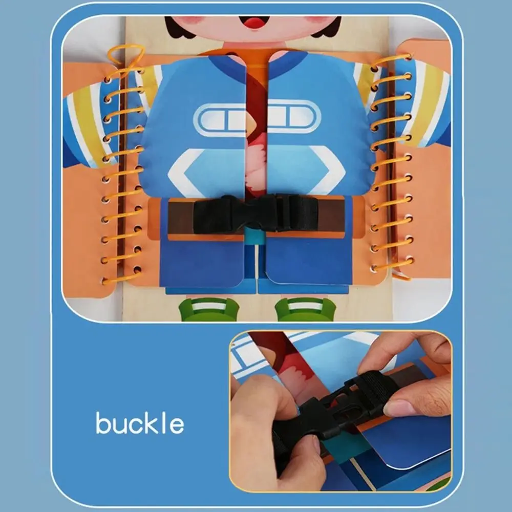 

Learn Dress Baby Busy Board Expanding Brain Thinking Educational Toddlers Quiet Books Smooth Surface Fine Motor Development