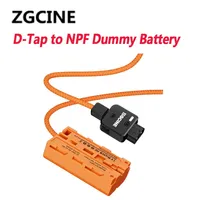 ZGCINE USB-C/D-Tap PD to BMPCC DC Power Cable LPE6/FZ-100/NPF Dummy Battery Cable LM-P4 Lemo 2Pin Male to 4 Dtap Port Adapter