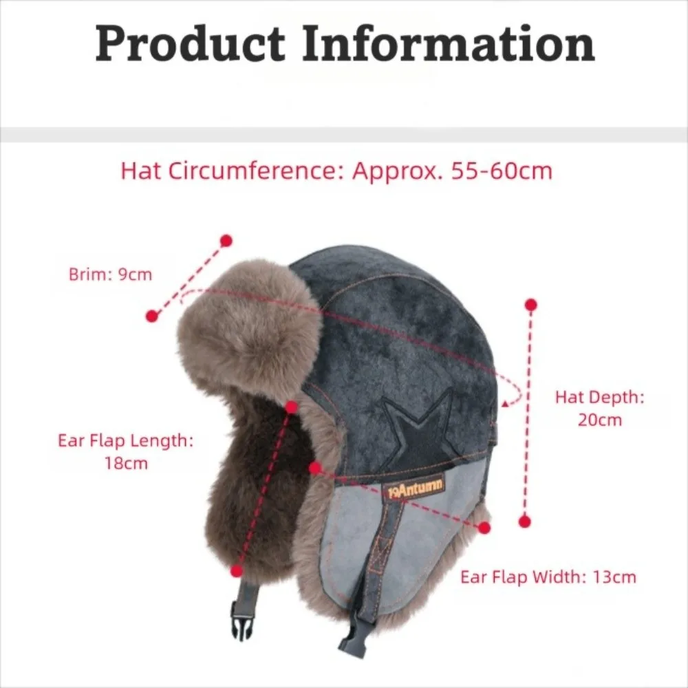 قبعة Lei Feng سميكة ومريحة دافئة وناعمة لحماية الأذن، قبعة Ushanka مقاومة للرياح، ملابس شتوية للسفر غير رسمية #6