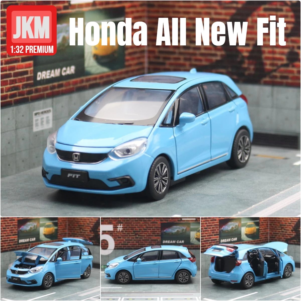 ホンダ フィット 購入特典 ミニチュア 1/32 ホンダフィットジャズ SUV スポーツおもちゃの車 JKM ダイ