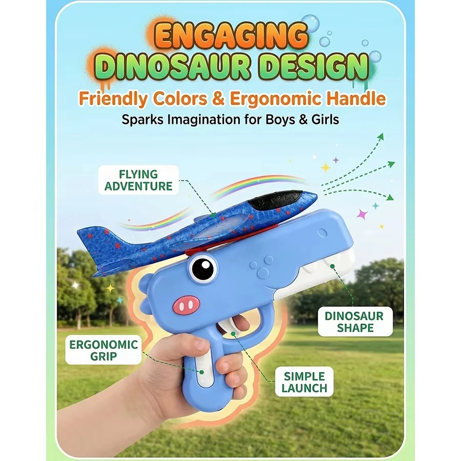 

Outdoor Catapult Foam Plane Toy for Kids Flight Launcher Throwing Airplane Parent-Child Interactive Game party toys