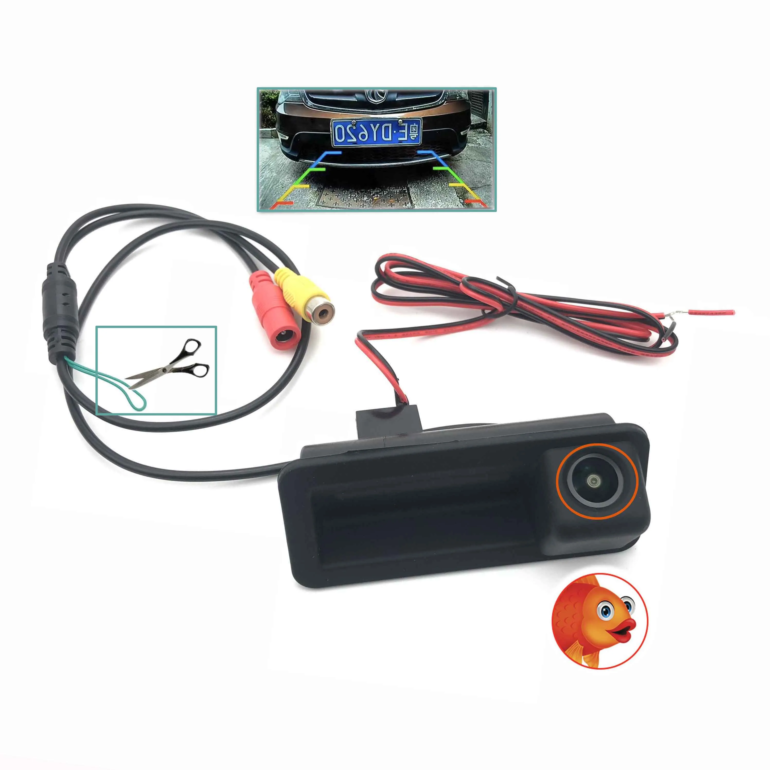 VKAUTO Fish Eye Rear View Camera For Ford Mondeo Wagon 2011~2018 HD Reverse Parking Backup Camera