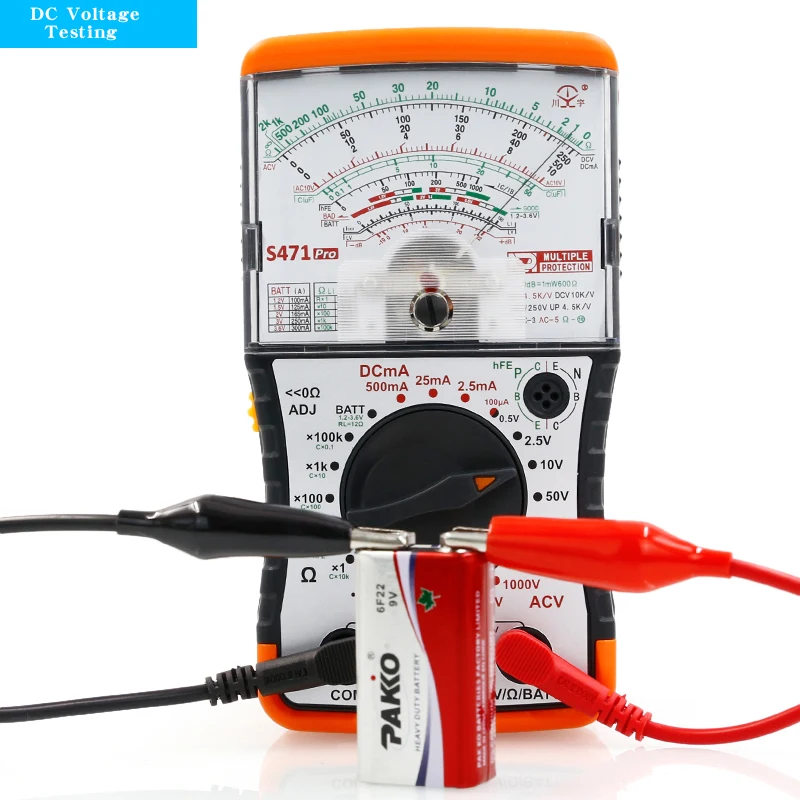 NJTY S471PRO Mini-Analog-Multimeter, universelles hochpräzises mechanisches Anti-Burn-Multimeter – Detail 10