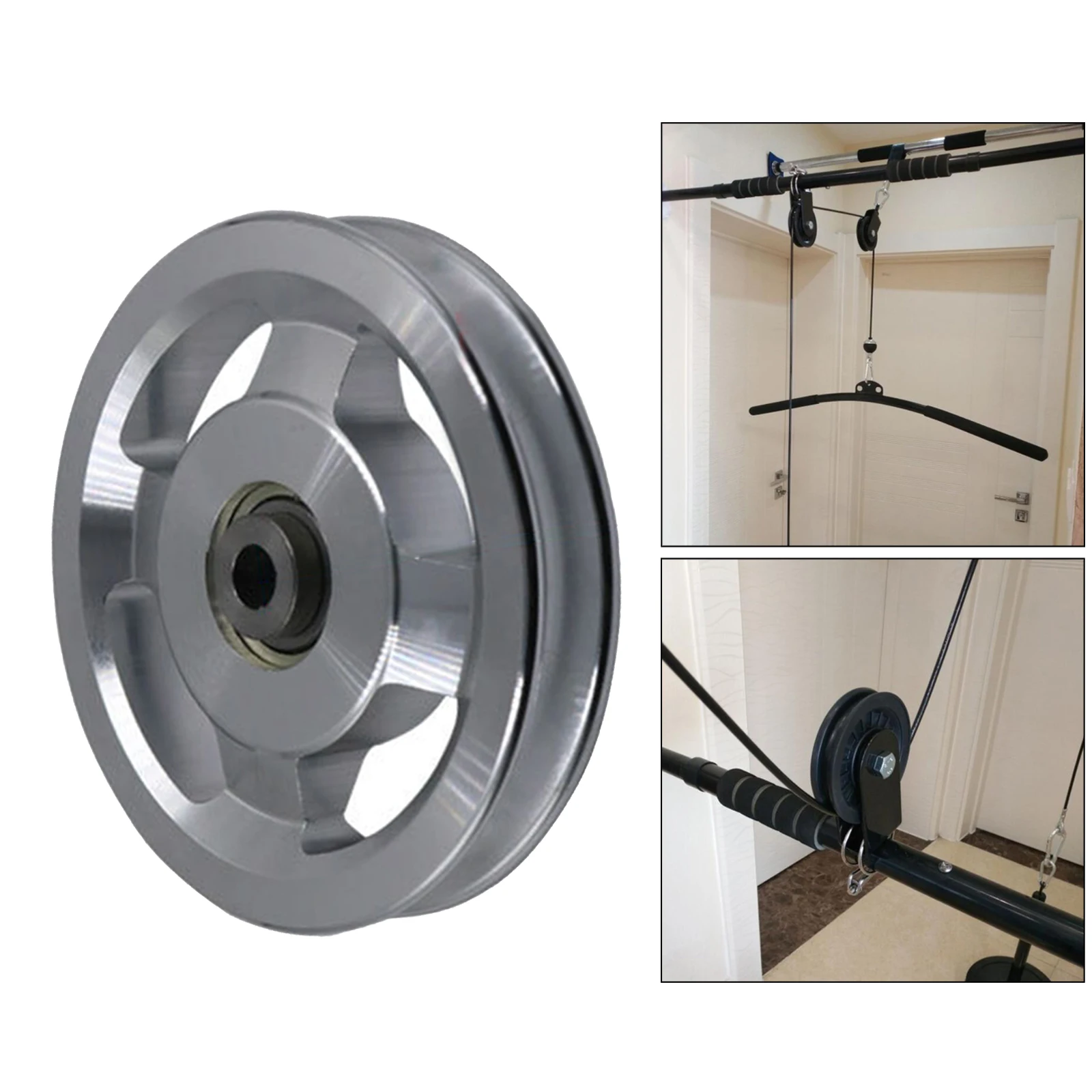 Universal Aluminium Alloy Wearproof Bearing Pulley Wheel Cable Machine Gym Fitness Equipment Accessory Parts