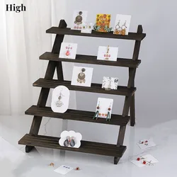 4 Tier Earring Display Stands For Selling, Retail Display Riser Earring, Ring Holder Stand, Removable Countertop Small Merchandi