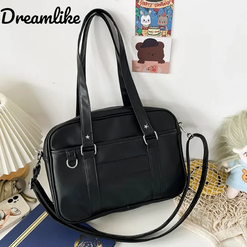 

Japanese Style JK Bag Women High School Student Uniform Bag PU Leather Shoulder Bag Women Simple Handbags Crossbody Bags