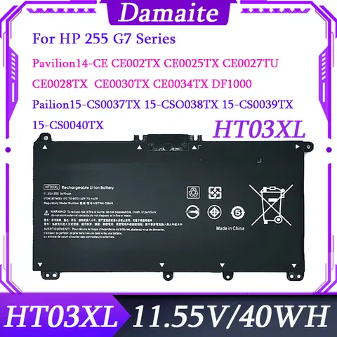 HT03XL L11119-855 Laptop Battery for HP Pavilion 15-DA0002DX 15-CS3073CL 15-DY1023DX 14M-DH1003DX 17-CA0082NB 17-BY0010CA
