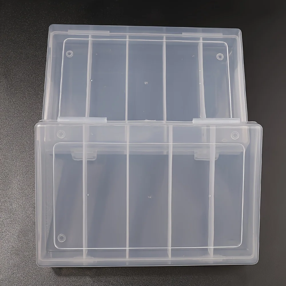 Transparent nail polish glue storage box, stain-resistant, 5 large compartments for nail glue storage, spacious organizer - view 6