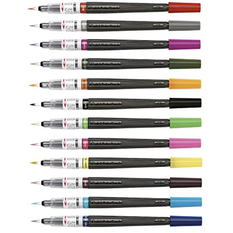 

Art Brush, Color Brush Pens, 18 Color Set Japan Import [Komainu-Dou Original Package]