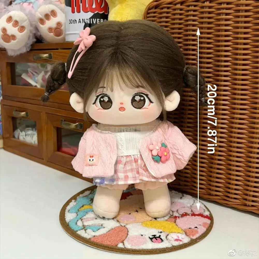 Muñeca Kawaii de algodón con ojos grandes, ropa de bebé, muñecas de tela de esqueleto, puede cambiar la ropa, figura de muñecas, regalo de colección, 20cm