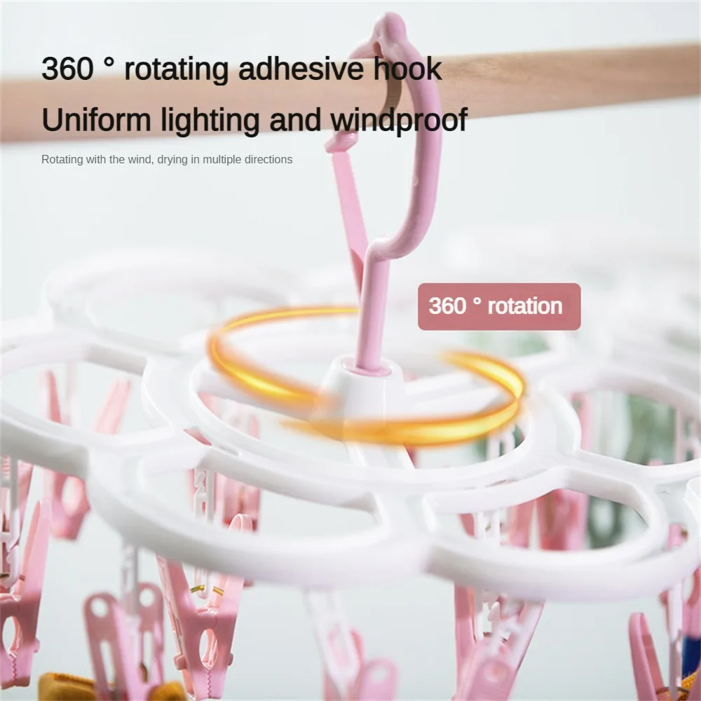 Clips Folding Clothes dryer Hangproof Socks Underwear Plastic Drying Rack Organizerer Children Adults Clothes Dryer Wind