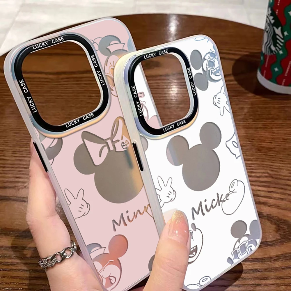 Disneys Mickeys Minnies Mouses Phone Case for Samsung Galaxy S24 S23 S22 S21 S20 FE Ultra Plus M53 5G Matte Laser Gradient Cover