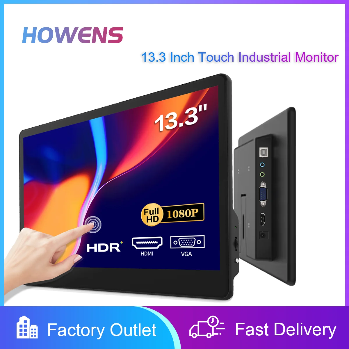 Fathzero Sight 13.3 1080P IPS Touch Monitor Immersive Stereo Sound Multi Port Linkage Fit Game Laptop Mobile Electronic Gadgets