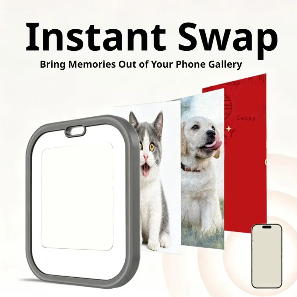 1.54-inch Passive NFC Electronic Paper Display Electronic Ink Screen Wireless Flash Keychain Pendant Creative Accessories
