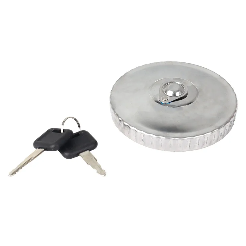 Tampa de Tanque de Combustível Universal Cromada de 80mm com Fechadura e 2 Chaves, Compatível com Vans, Tratores, Caminhões e Escavadeiras
