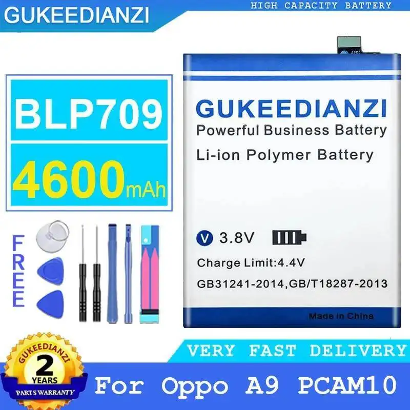 

Premium Replacement 4600Mah Mobile Phone Battery BLP709 Stable For Oppo A9 PCAM10