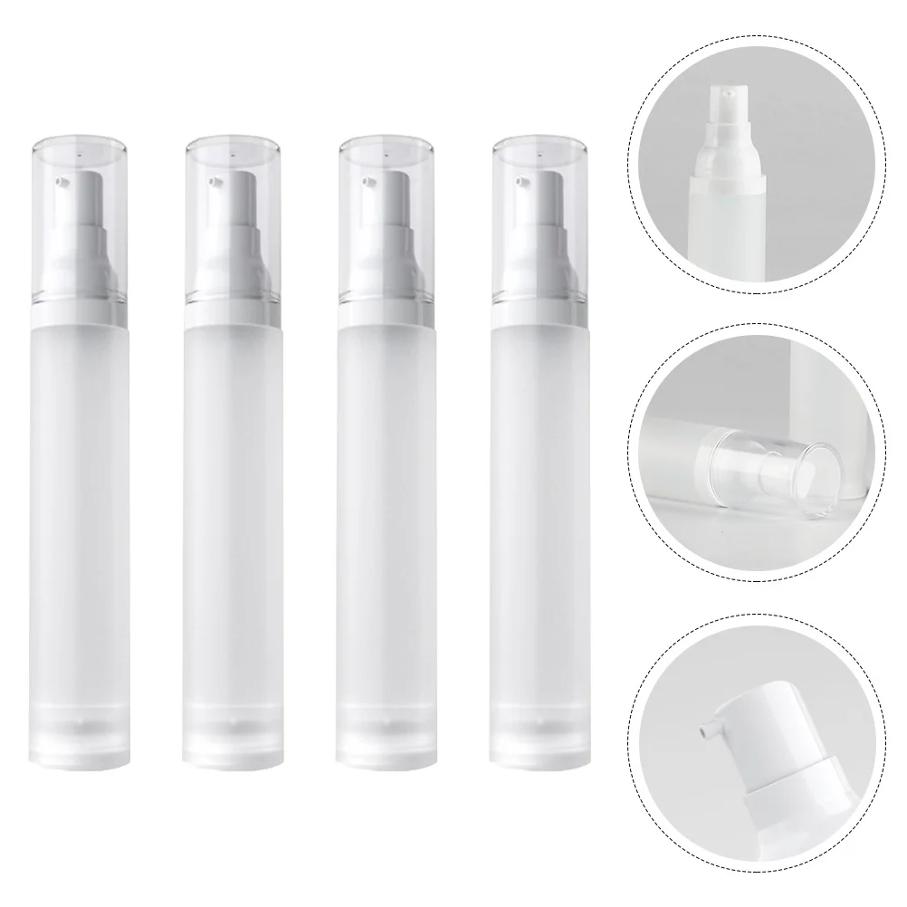 4 قطعة زجاجات مفرغة الصحافة 50 مللي ماتي مضخة بدون هواء غسول موزع حاوية السفر لآخذ الكريمات العناية بالبشرة #2